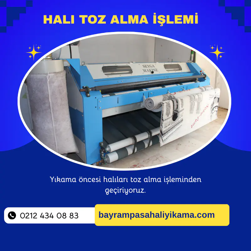 halı toz alma işlemi
